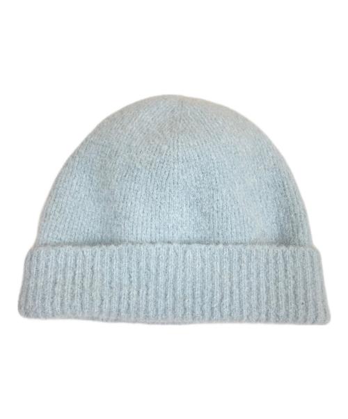 AMI Alexandre Mattiussi（アミアレクサンドルマテュッシ）AMI Alexandre Mattiussi (アミ アレクサンドル マテュッシ) CLOUDYロゴ ビーニー ニット帽 スカイブルー サイズ:Freeの古着・服飾アイテム