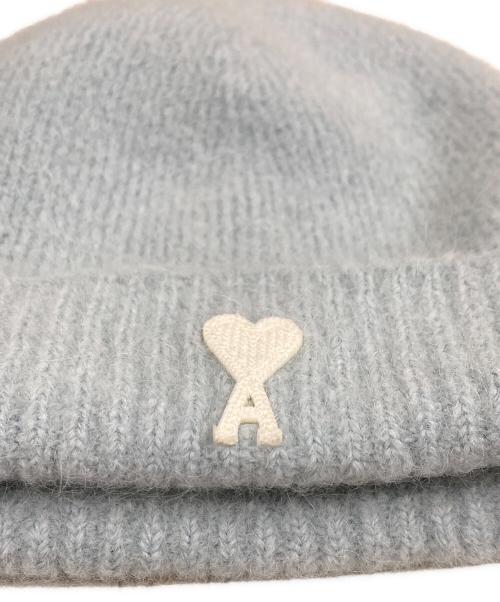 AMI Alexandre Mattiussi（アミアレクサンドルマテュッシ）AMI Alexandre Mattiussi (アミ アレクサンドル マテュッシ) CLOUDYロゴ ビーニー ニット帽 スカイブルー サイズ:Freeの古着・服飾アイテム