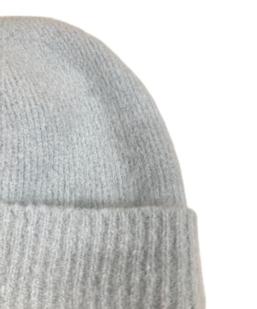 AMI Alexandre Mattiussi（アミアレクサンドルマテュッシ）AMI Alexandre Mattiussi (アミ アレクサンドル マテュッシ) CLOUDYロゴ ビーニー ニット帽 スカイブルー サイズ:Freeの古着・服飾アイテム