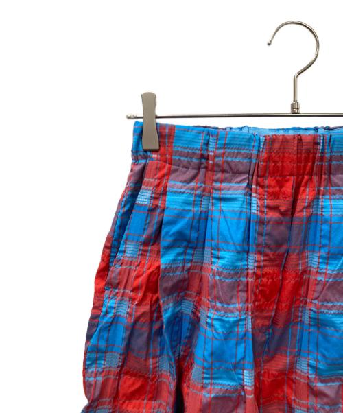 MAISON SPECIAL（メゾンスペシャル）MAISON SPECIAL (メゾンスペシャル) Checked Tack Easy Pants レッド×ブルー サイズ:38の古着・服飾アイテム