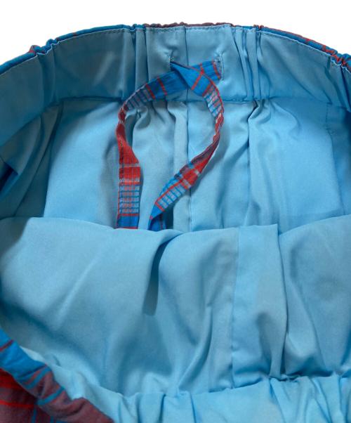 MAISON SPECIAL（メゾンスペシャル）MAISON SPECIAL (メゾンスペシャル) Checked Tack Easy Pants レッド×ブルー サイズ:38の古着・服飾アイテム