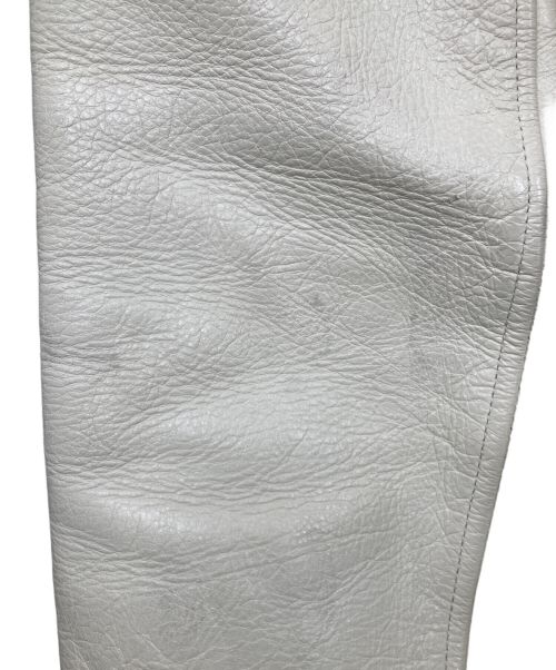 COMME des GARCONS JUNYA WATANABE MAN（コム デ ギャルソン ジュンヤ ワタナベ マン）COMME des GARCONS JUNYA WATANABE MAN (コム デ ギャルソン ジュンヤ ワタナベ マン) 袖レザードッキングジャケット グレー×ホワイト サイズ:SSの古着・服飾アイテム