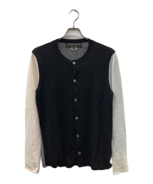 COMME des GARCONS HOMME PLUS（コムデギャルソンオムプリュス）COMME des GARCONS HOMME PLUS (コムデギャルソンオムプリュス) クレイジーパターン パネルカーディガン ブラック×ホワイト サイズ:Sの古着・服飾アイテム
