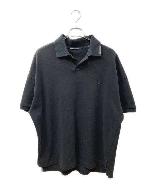 ALEXANDER WANG（アレキサンダー・ワン）ALEXANDER WANG (アレキサンダーワン) オーバーサイズポロシャツ ブラック サイズ:Lの古着・服飾アイテム