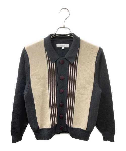 SASQUATCHfabrix.（サスクワッチファブリックス）SASQUATCHfabrix. (サスクワッチファブリックス) RETRO CARDIGAN グレー×アイボリー サイズ:Sの古着・服飾アイテム