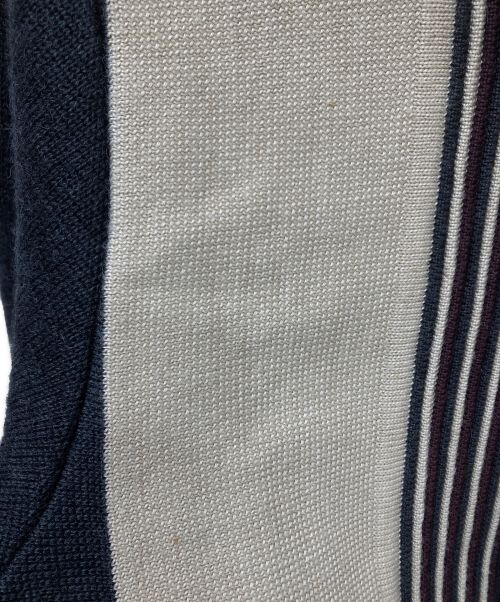 SASQUATCHfabrix.（サスクワッチファブリックス）SASQUATCHfabrix. (サスクワッチファブリックス) RETRO CARDIGAN グレー×アイボリー サイズ:Sの古着・服飾アイテム