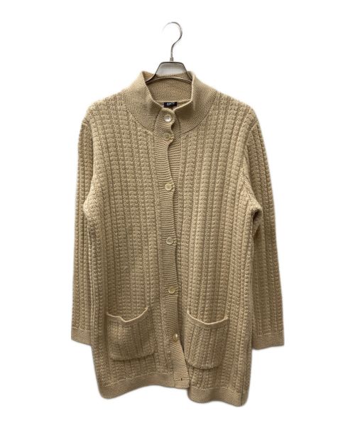 JIL SANDER NAVY（ジルサンダー ネイビー）JIL SANDER NAVY (ジルサンダー ネイビー) ウールアルパカロングカーディガン ベージュ サイズ:XLの古着・服飾アイテム