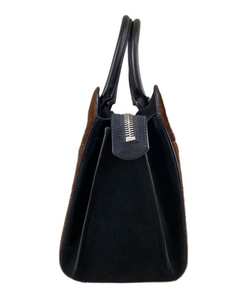 TOD'S（トッズ）TOD'S (トッズ) Sellaハラコトートバッグ ブラウン×ブラック サイズ:OneSizeの古着・服飾アイテム