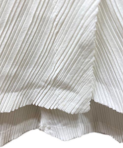 PLEATS PLEASE（プリーツプリーズ）PLEATS PLEASE (プリーツプリーズ) プリーツカーディガン ホワイト サイズ:SIZE 03の古着・服飾アイテム