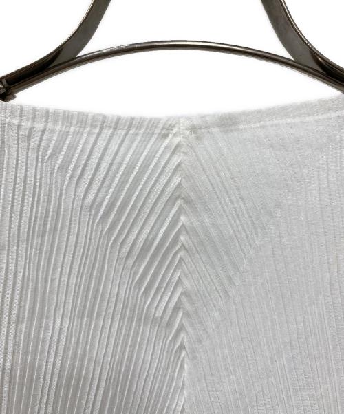 PLEATS PLEASE（プリーツプリーズ）PLEATS PLEASE (プリーツプリーズ) プリーツカーディガン ホワイト サイズ:SIZE 03の古着・服飾アイテム