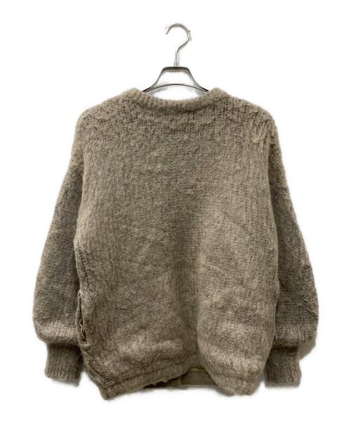 Ameri（アメリ）Ameri (アメリ) 2WAY MOHAIR SHAGGY KNIT　モヘヤシャギーカーディガン ベージュ サイズ:Freeの古着・服飾アイテム
