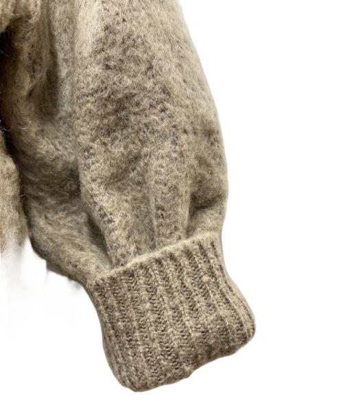 Ameri（アメリ）Ameri (アメリ) 2WAY MOHAIR SHAGGY KNIT　モヘヤシャギーカーディガン ベージュ サイズ:Freeの古着・服飾アイテム