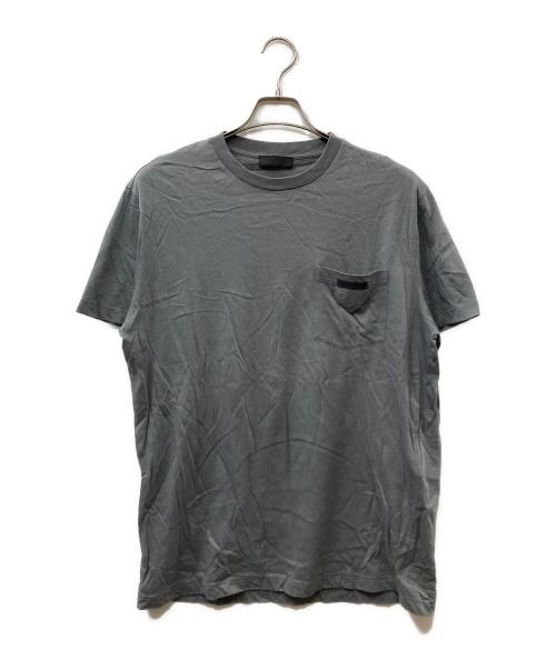 PRADA（プラダ）PRADA (プラダ) トライアングルロゴポケットTシャツ グレー サイズ:XXLの古着・服飾アイテム