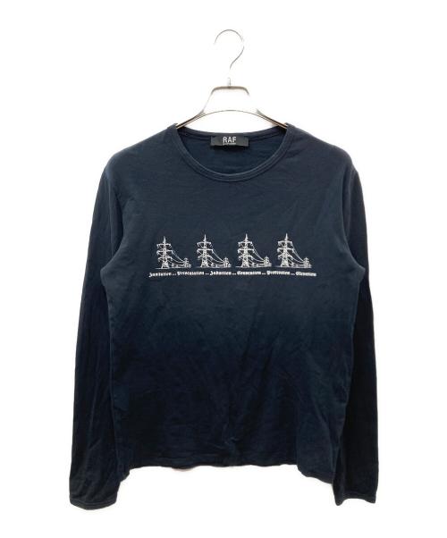 RAF BY RAF SIMONS（ラフバイ ラフシモンズ）RAF BY RAF SIMONS (ラフバイ ラフシモンズ) ロングスリーブTシャツ ブラック サイズ:XLの古着・服飾アイテム