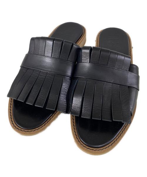 RBS（アールビーエス）RBS (アールビーエス) タッセルサンダル ブラック サイズ:24.5cmの古着・服飾アイテム