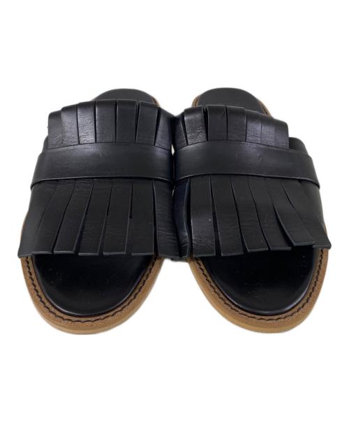 RBS（アールビーエス）RBS (アールビーエス) タッセルサンダル ブラック サイズ:24.5cmの古着・服飾アイテム