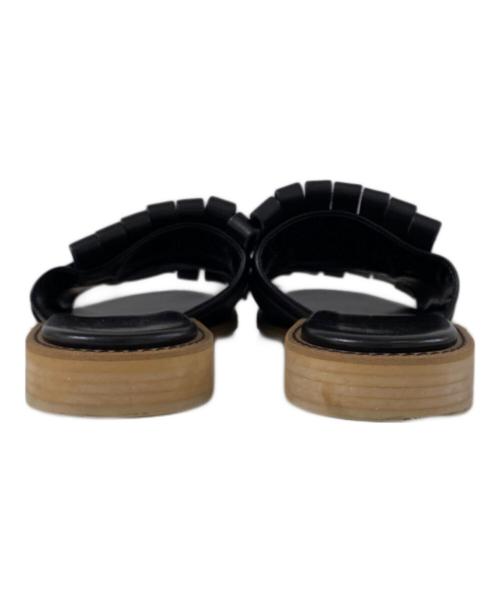 RBS（アールビーエス）RBS (アールビーエス) タッセルサンダル ブラック サイズ:24.5cmの古着・服飾アイテム