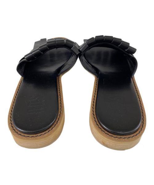 RBS（アールビーエス）RBS (アールビーエス) タッセルサンダル ブラック サイズ:24.5cmの古着・服飾アイテム