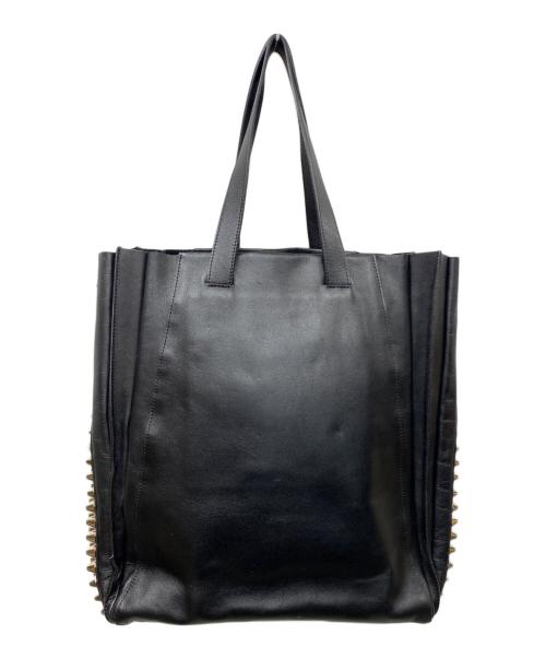 UN3D.（アンスリード）UN3D. (アンスリード) オリガミプリーツスタッズレザートート ブラック サイズ:OneSizeの古着・服飾アイテム