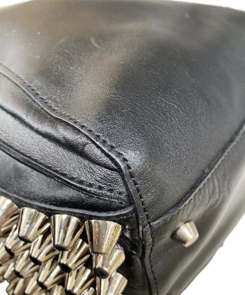 UN3D.（アンスリード）UN3D. (アンスリード) オリガミプリーツスタッズレザートート ブラック サイズ:OneSizeの古着・服飾アイテム