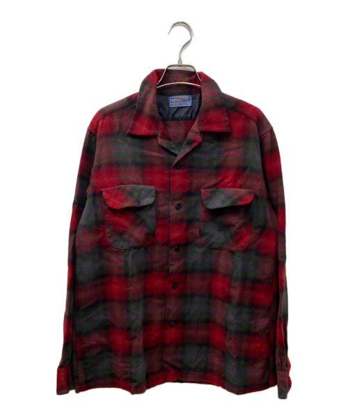 PENDLETON（ペンドルトン）PENDLETON (ペンドルトン) 50S チェックネルシャツ レッド×グリーン サイズ:Mの古着・服飾アイテム