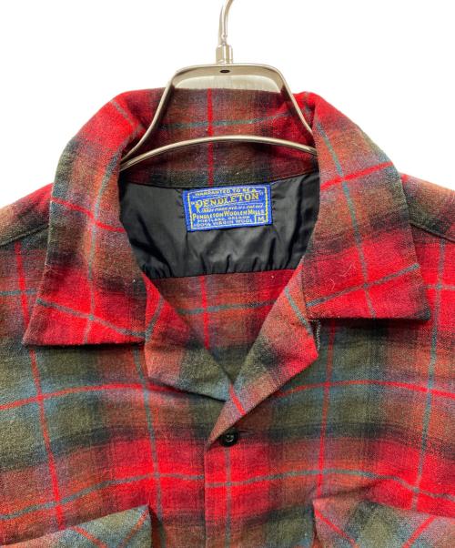 PENDLETON（ペンドルトン）PENDLETON (ペンドルトン) 50S チェックネルシャツ レッド×グリーン サイズ:Mの古着・服飾アイテム