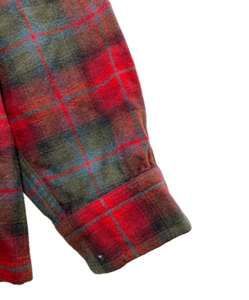PENDLETON（ペンドルトン）PENDLETON (ペンドルトン) 50S チェックネルシャツ レッド×グリーン サイズ:Mの古着・服飾アイテム