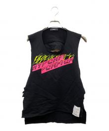 DIESEL（ディーゼル）の古着「カットオフN/Sプリントスウェット」｜ブラック