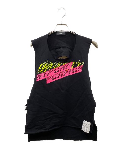 DIESEL（ディーゼル）DIESEL (ディーゼル) カットオフN/Sプリントスウェット ブラック サイズ:SIZE XSの古着・服飾アイテム