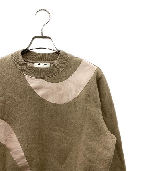 Acne studios（アクネ ストゥディオズ）ACNE STUDIOS (アクネ ストゥディオス) バイカラークロップドスウェット ベージュ×ピンク サイズ:SIZE XSの古着・服飾アイテム