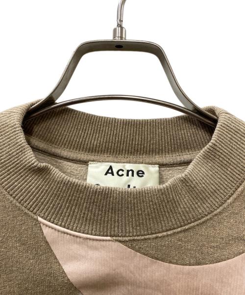 Acne studios（アクネ ストゥディオズ）ACNE STUDIOS (アクネ ストゥディオス) バイカラークロップドスウェット ベージュ×ピンク サイズ:SIZE XSの古着・服飾アイテム