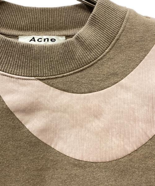 Acne studios（アクネ ストゥディオズ）ACNE STUDIOS (アクネ ストゥディオス) バイカラークロップドスウェット ベージュ×ピンク サイズ:SIZE XSの古着・服飾アイテム