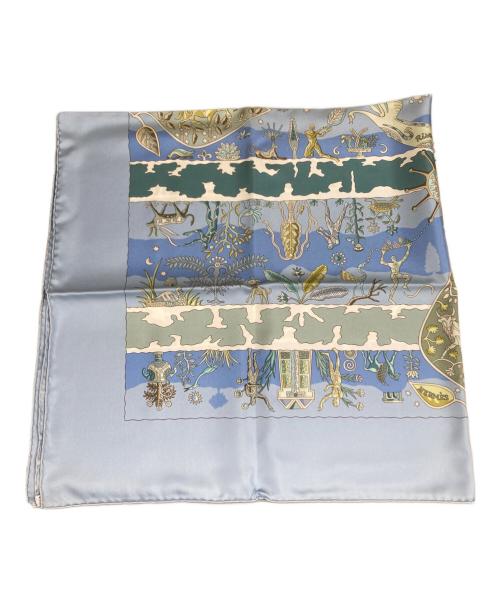 HERMES（エルメス）HERMES (エルメス) カレ90シルクスカーフ 肥沃な川 ブルー サイズ:OneSizeの古着・服飾アイテム