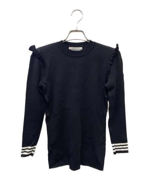 BORDERS at BALCONY（ボーダーズアットバルコニー）BORDERS AT BALCONY (ボーダーズアットバルコニー) BASIC BORDER TOP ブラック サイズ:SIZE 36の古着・服飾アイテム