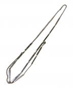 DIESELディーゼル）の古着「2連ロゴモチーフネックレス」｜シルバー