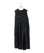 DEAR DANSKINディア ダンスキン）の古着「GATHERED ONE PIECE ノースリーブワンピース」｜ブラック