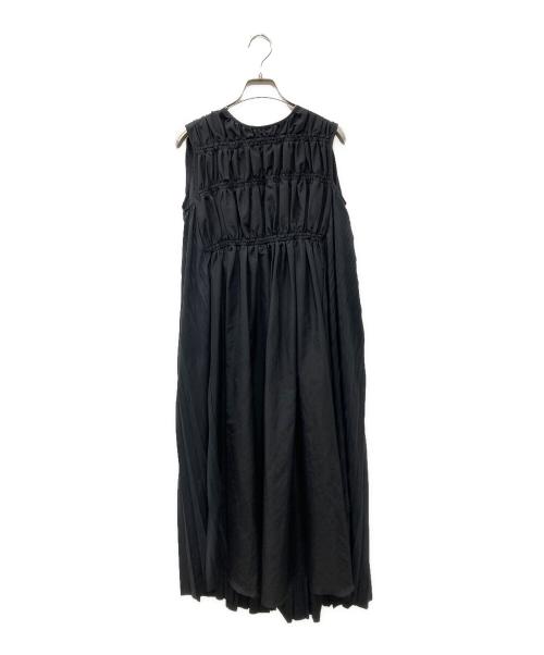 DEAR DANSKIN（ディア ダンスキン）DEAR DANSKIN (ディア ダンスキン) GATHERED ONE PIECE ノースリーブワンピース ブラック サイズ:Mの古着・服飾アイテム