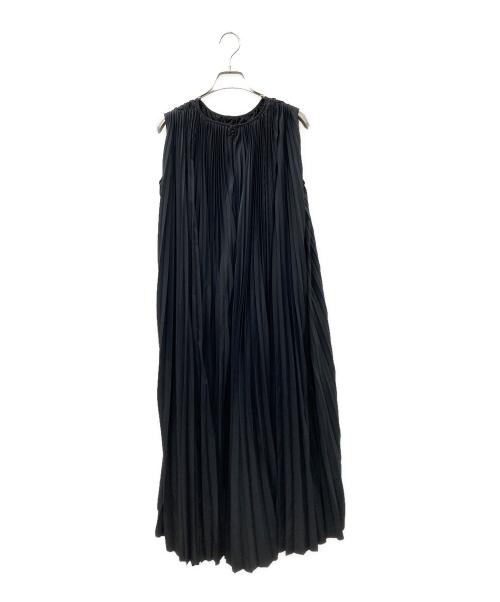 DEAR DANSKIN（ディア ダンスキン）DEAR DANSKIN (ディア ダンスキン) GATHERED ONE PIECE ノースリーブワンピース ブラック サイズ:Mの古着・服飾アイテム