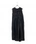DEAR DANSKIN（ディア ダンスキン）の古着「GATHERED ONE PIECE ノースリーブワンピース」｜ブラック