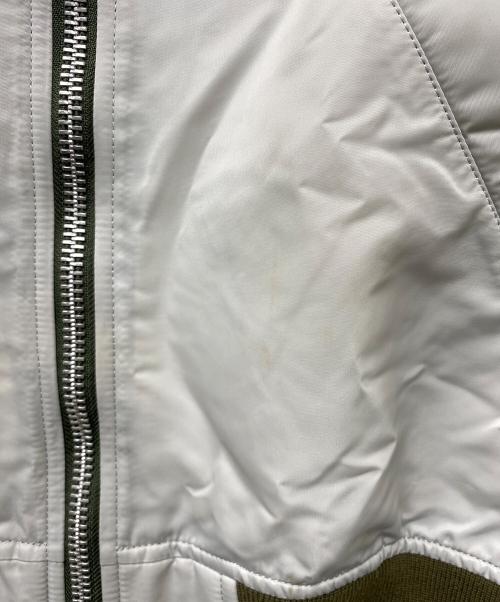 sacai（サカイ）sacai (サカイ) 切替MA-1ジャケット オリーブ×ホワイト サイズ:SIZE 1の古着・服飾アイテム