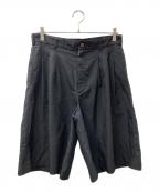 BLACK COMME des GARCONSブラックコムデギャルソン）の古着「タックワイド ハーフパンツ」｜ブラック