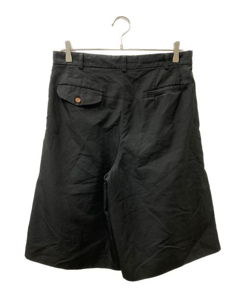 BLACK COMME des GARCONS（ブラックコムデギャルソン）BLACK COMME des GARCONS (ブラックコムデギャルソン) タックワイド ハーフパンツ ブラック サイズ:Mの古着・服飾アイテム