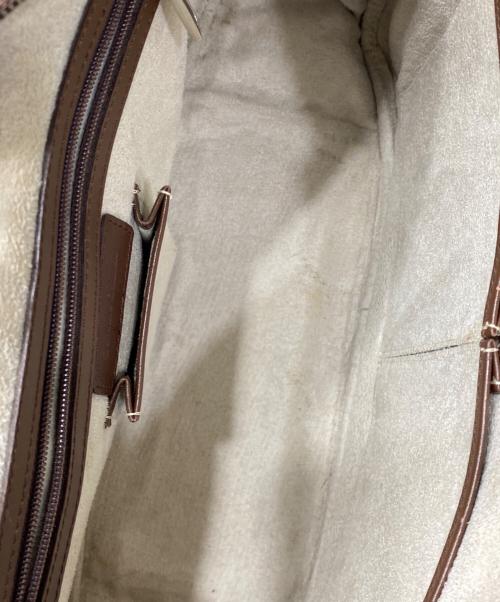 genuine caiman（ジーンカイマン）genuine caiman (ジーンカイマン) クロコダイル本革ハンドバッグ ブラウン サイズ:OneSizeの古着・服飾アイテム