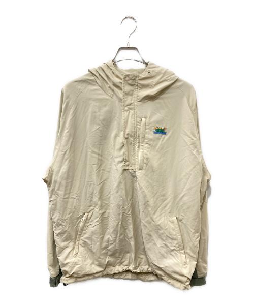 HUF（ハフ）HUF (ハフ) New Day Anorak Jacket アノラックパーカー ベージュ サイズ:Lの古着・服飾アイテム