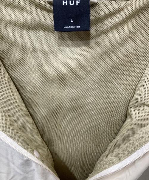 HUF（ハフ）HUF (ハフ) New Day Anorak Jacket アノラックパーカー ベージュ サイズ:Lの古着・服飾アイテム