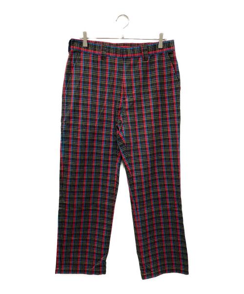 SUPREME（シュプリーム）Supreme (シュプリーム) 23SS WORK PANT RED PLAID ピンク×ブルー サイズ:SIZE 32の古着・服飾アイテム