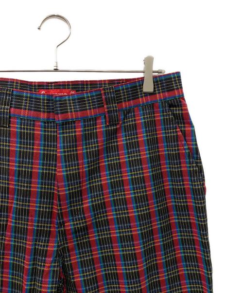 SUPREME（シュプリーム）Supreme (シュプリーム) 23SS WORK PANT RED PLAID ピンク×ブルー サイズ:SIZE 32の古着・服飾アイテム