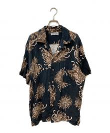 YUKIO OGAWA×SHINSHU MANABU（ユキオ オガワ）の古着「Rayon Shirt オープンカラーシャツ」｜ブラック