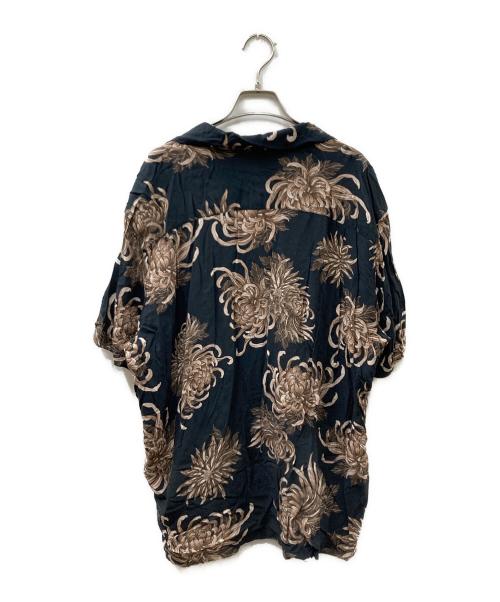 YUKIO OGAWA（ユキオ オガワ）YUKIO OGAWA (ユキオ オガワ) SHINSHU MANABU Rayon Shirt オープンカラーシャツ ブラック サイズ:Mの古着・服飾アイテム