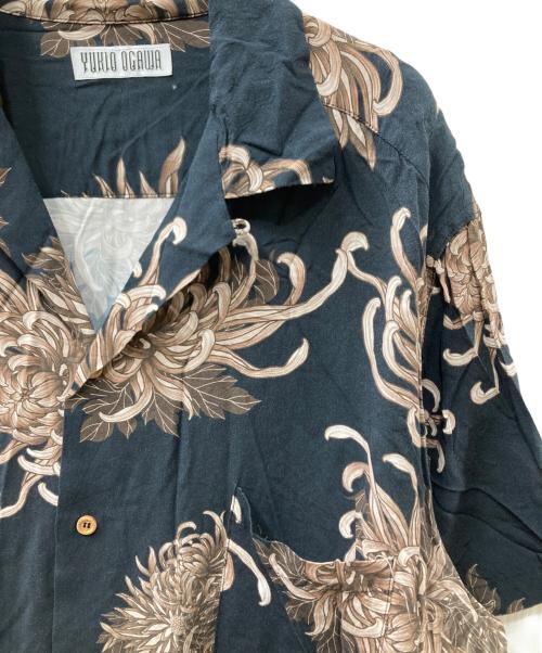 YUKIO OGAWA（ユキオ オガワ）YUKIO OGAWA (ユキオ オガワ) SHINSHU MANABU Rayon Shirt オープンカラーシャツ ブラック サイズ:Mの古着・服飾アイテム